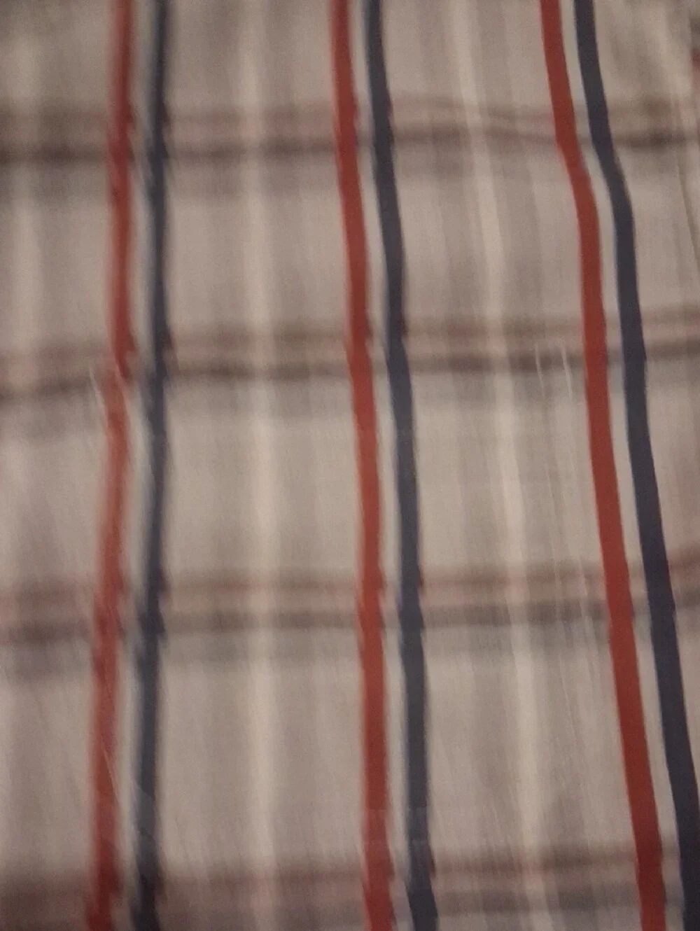 Banana Republic Gray Plaid Button-Down Shirt with Navy & Brown Lines